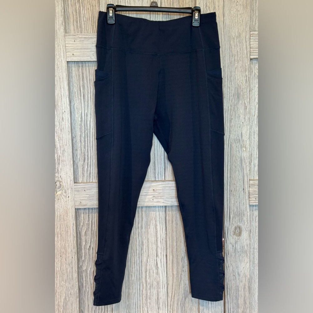Lildy Sport Navy Blue Leggings sz L/XL